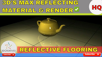 3dsmax reflecting material and render settings hindi tutorial