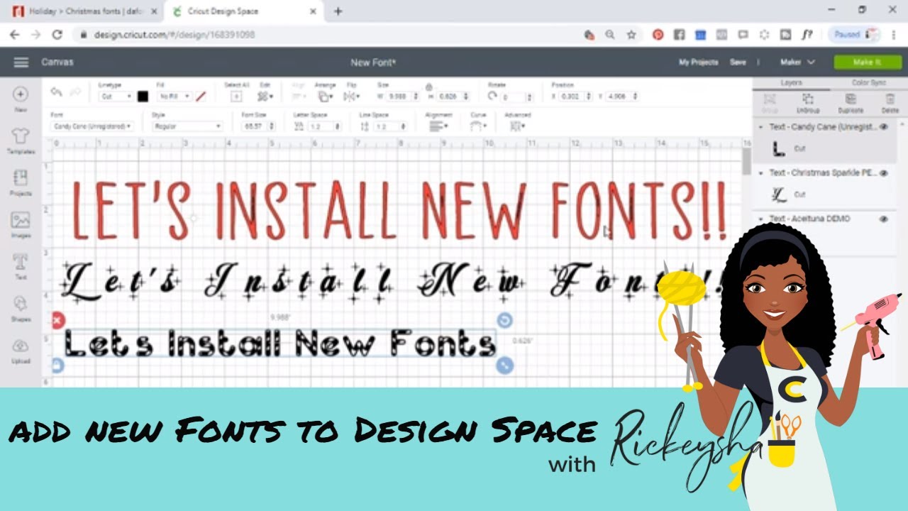 how to download font from etsy to cricut
