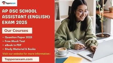 AP DSC SCHOOL ASSISTANT (ENGLISH) Question Paper 2025 #apdsc #schoolassistant #english
