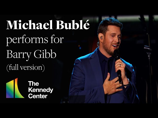 Michael Bublé performs How Can You Mend A Broken Heart for Barry Gibb | 46th Kennedy Center Honors class=