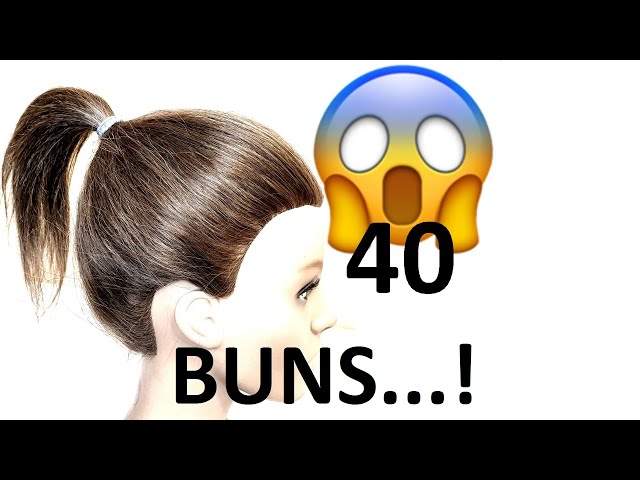 40 EASIEST BUNS. for short hair. DO THEM YOURSELF! class=