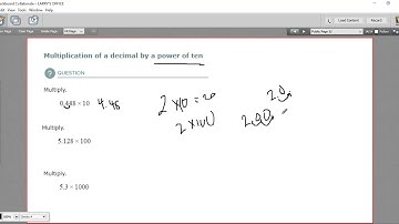 Multiplication of a decimal by a power of ten