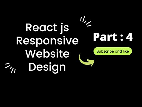 React Js Responsive Website Design | 04 navbar