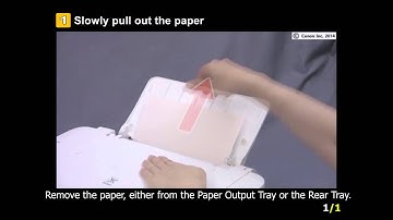 PIXMA MG2922: Removing a jammed paper: paper can be seen
