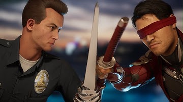 Mortal Kombat 1 - T-1000 vs Kenshi | All Intro/Interaction Dialogues