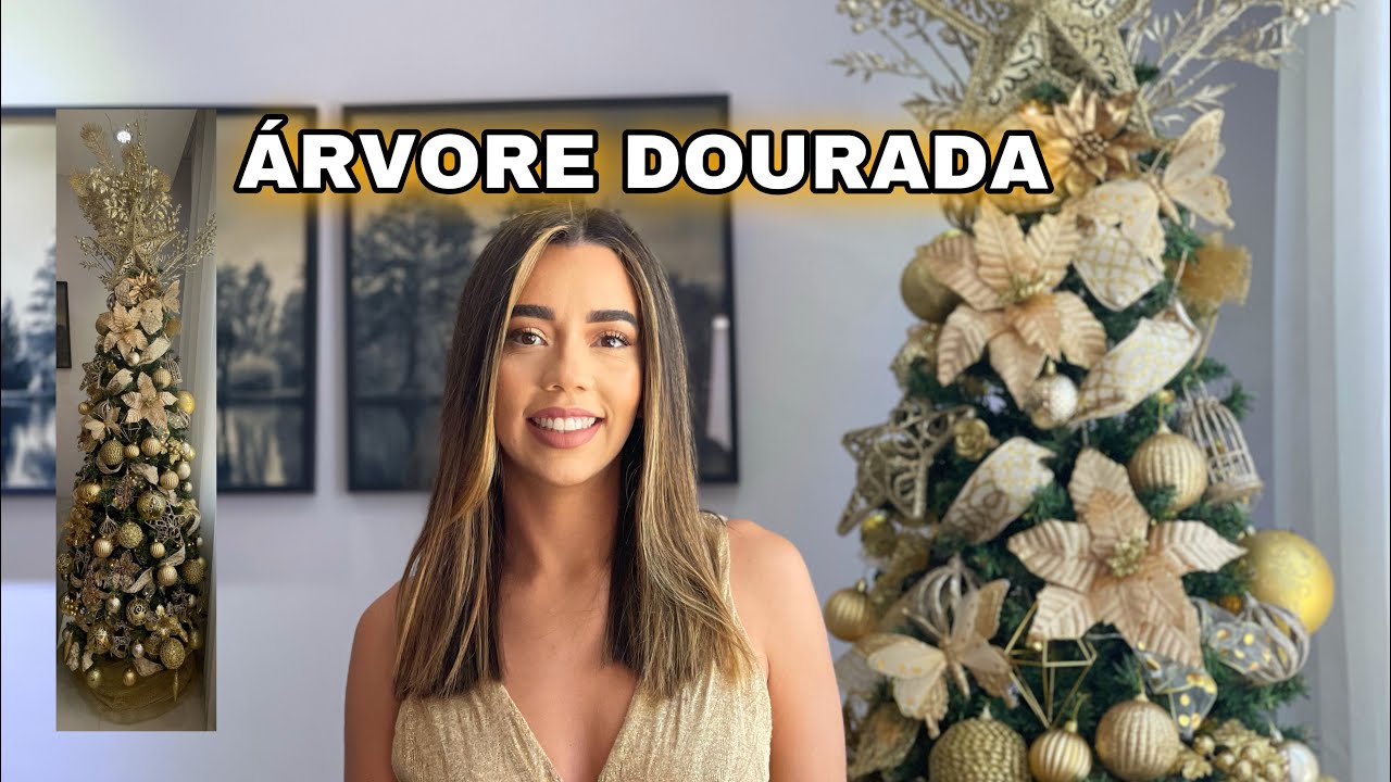 Árvore de Natal dourada: glamour e brilho na decoração natalina