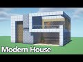 【マイクラ】簡単素材のモダンハウス作り方/チュートリアル【マイクラ建築】[Minecraft Tutorial] Modern House / Easy Materials
