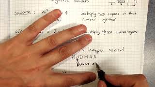 Powers -  squares and cubes of negative numbers