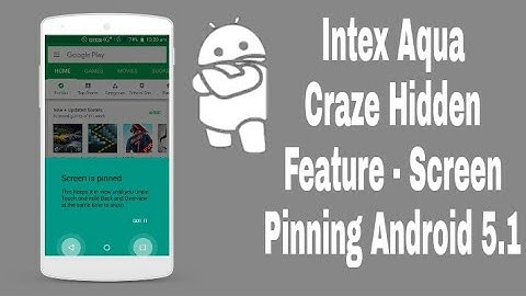Screen Pinning Secret Android Feature | Intex Aqua Craze | Nilay Tech