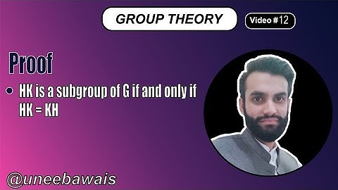 HK is a Subgroup of G if and only If HK = KH