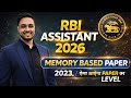 RBI Assistant 2026 | RBI Assistant memory Based Paper 2023 | Er. Shailesh Roy