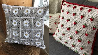 TOP 50 FANTASTIC ATTRACTIVE BEAUTIFUL EASY TRENDY CROCHET CUSHION PATTERN PILLOWS CASE IDEAS