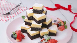 可愛いスクエアブラウニーチーズケーキ♪〜チョコもチーズも楽しめちゃう！〜 / Square Brownie Cheesecake