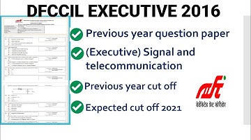 DFCCIL EXECUTIVE SIGNAL AND TELECOMMUNICATION PAPER