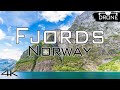 Fjords in norway  cinematic drone 4k