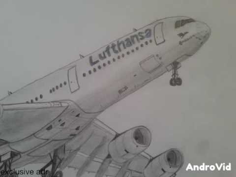 Drawing an airplane / uçak çizimleri. Draw Boeing Airbus airplane - YouTube