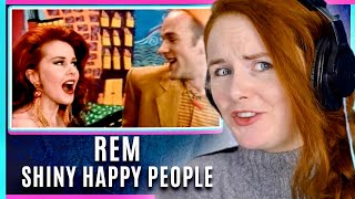 IT'S SO DARK! Vocal Coach reacts to R.E.M. - Shiny Happy People (Official Music Video)