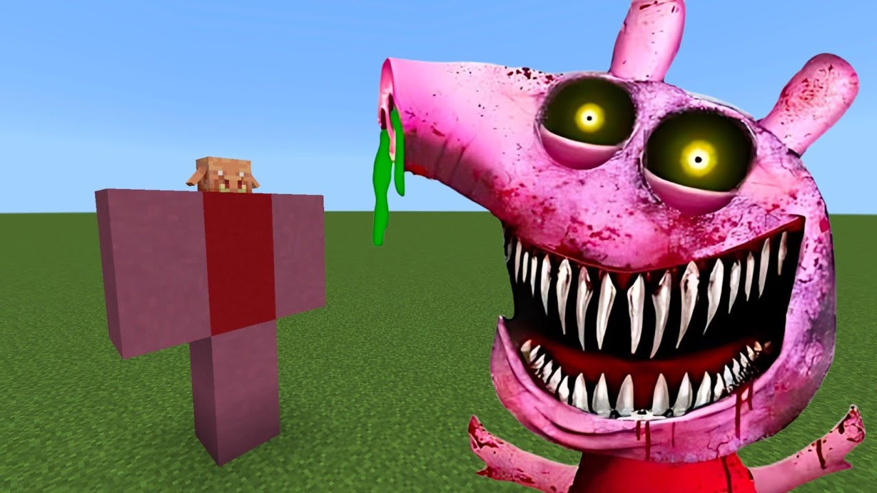 Cursed Peppa Pig Addon in Minecraft PE