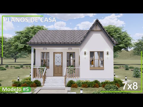Plano de Casa 2 dormitorios 7x8 Metros 1080p 30fps H264 128kbit AAC