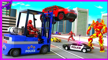 Police Zebra Robot SUV Jeep Car Transforming Game Android gameplay
