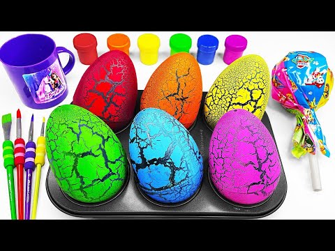 Satisfying Video l How to Make Rainbow Lollipop Slime with Stress Balls Cutting ASMR