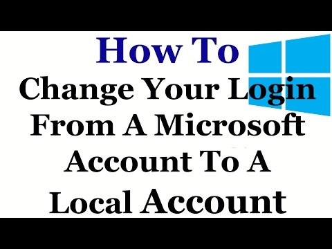 How To Change Your Windows 8 Login To A Local Account