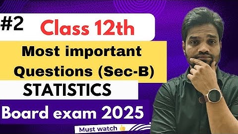 #2 STATISTICS IMPORTANT QUESTIONS | ONE SENTENCE SEC-B | CLASS 12 GSEB | ABHISHEK SIR COMMERCE
