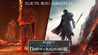 AC Valhalla Dawn of Ragnarok Gameplay - Surtr Boss Fight, Opening