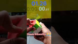 2×2 Rubiks Cube solved In 1.26 Seconds SLOW MOTION VIDEO/ shorts