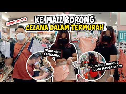 BORONG CELANA DALAM HARGA TERMURAH DI MALL | ADA GAK YA ?? 😅