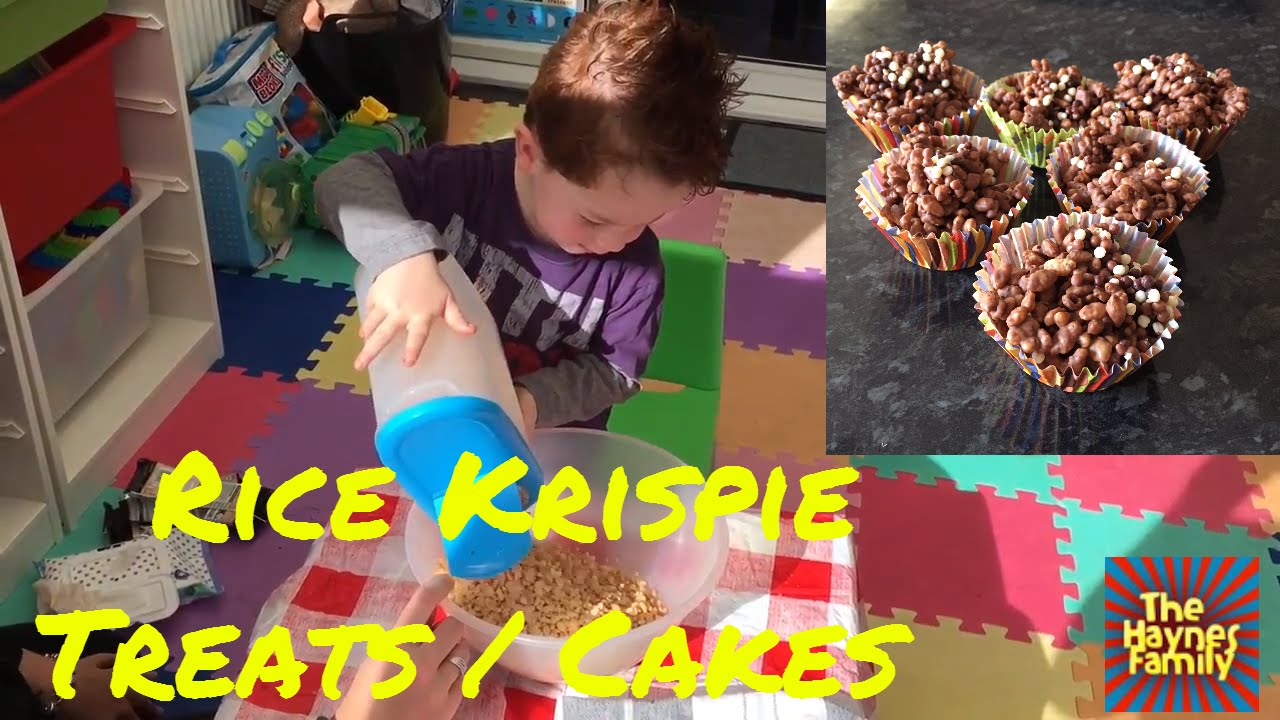 Toddler Making Chocolate Rice Krispie Cakes Rice Crispie Cakes