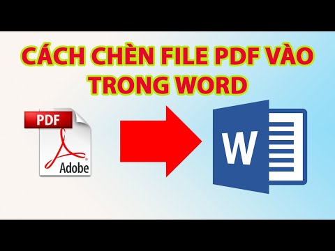 Cách chèn file pdf vào word
