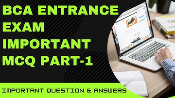 BCA Entrance Exam preparation Computer Fundamentals Important MCQS