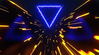 Orange Triangle Strobe Abstract Neon Futuristic Corridor Background VJ Loops