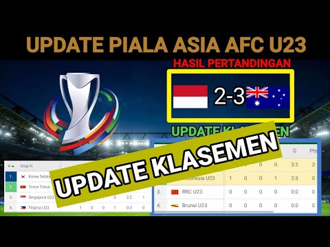UPDATE KLASEMEN PIALA ASIA U23- HASIL INDONESIA U23 VS AUSTRALIA U23-KLASEMEN TERBARU PIALA ASIA U23