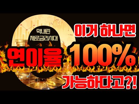 이거 하나면 연이율100% 가능하다고?