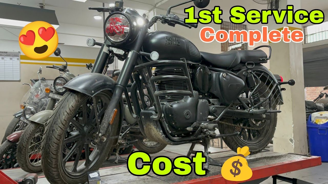 2024 Royal Enfield Classic 350 Stealth Black | First Service Done | Complete Process