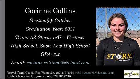 Corinne Collins Softball Skills Video - 2021 Catcher