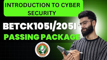Introduction To Cyber Security Vtu Important Questions |BETCK105I/205I