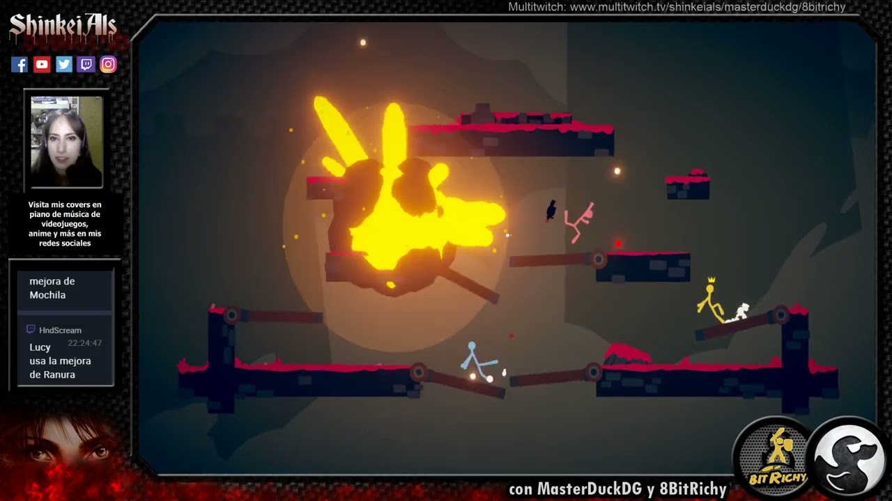1er Stick Fight: The Game con MasterDuckDG y 8BitRichy