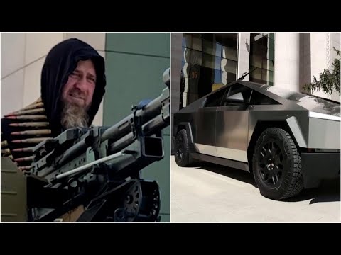 Russia, il ceceno Kadyrov equipaggia un Tesla Cybertruck con una mitragliatrice: "Grazie Elon"