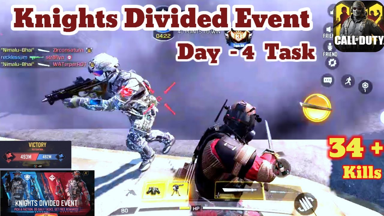 Cod Mobile Day - 4 Task  Knights Divided Event Game Guide || Realme 7.