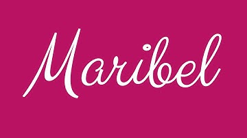 Learn how to Sign the Name Maribel Stylishly in Cursive Writing