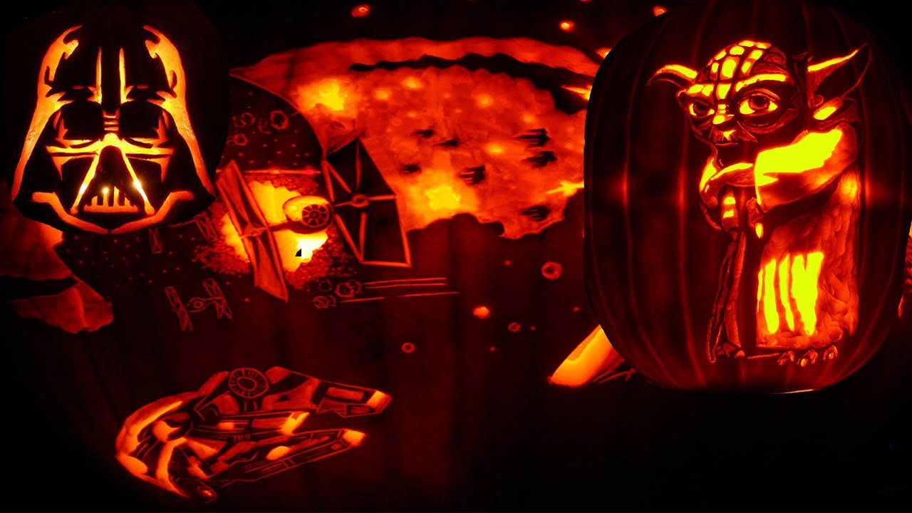 Star Wars The Last Jedi Pumpkin Carving Challenge! Jack O Lanterns!