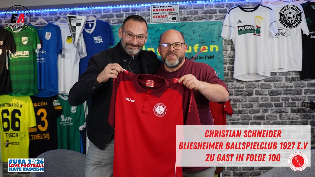 Christian Schneider vom 𝗕𝗹𝗶𝗲𝘀𝗵𝗲𝗶𝗺𝗲𝗿 𝗕𝗮𝗹𝗹𝘀𝗽𝗶𝗲𝗹𝗰𝗹𝘂𝗯 𝟭𝟵𝟮𝟳 𝗲.𝗩.in Folge 100 zu Gast