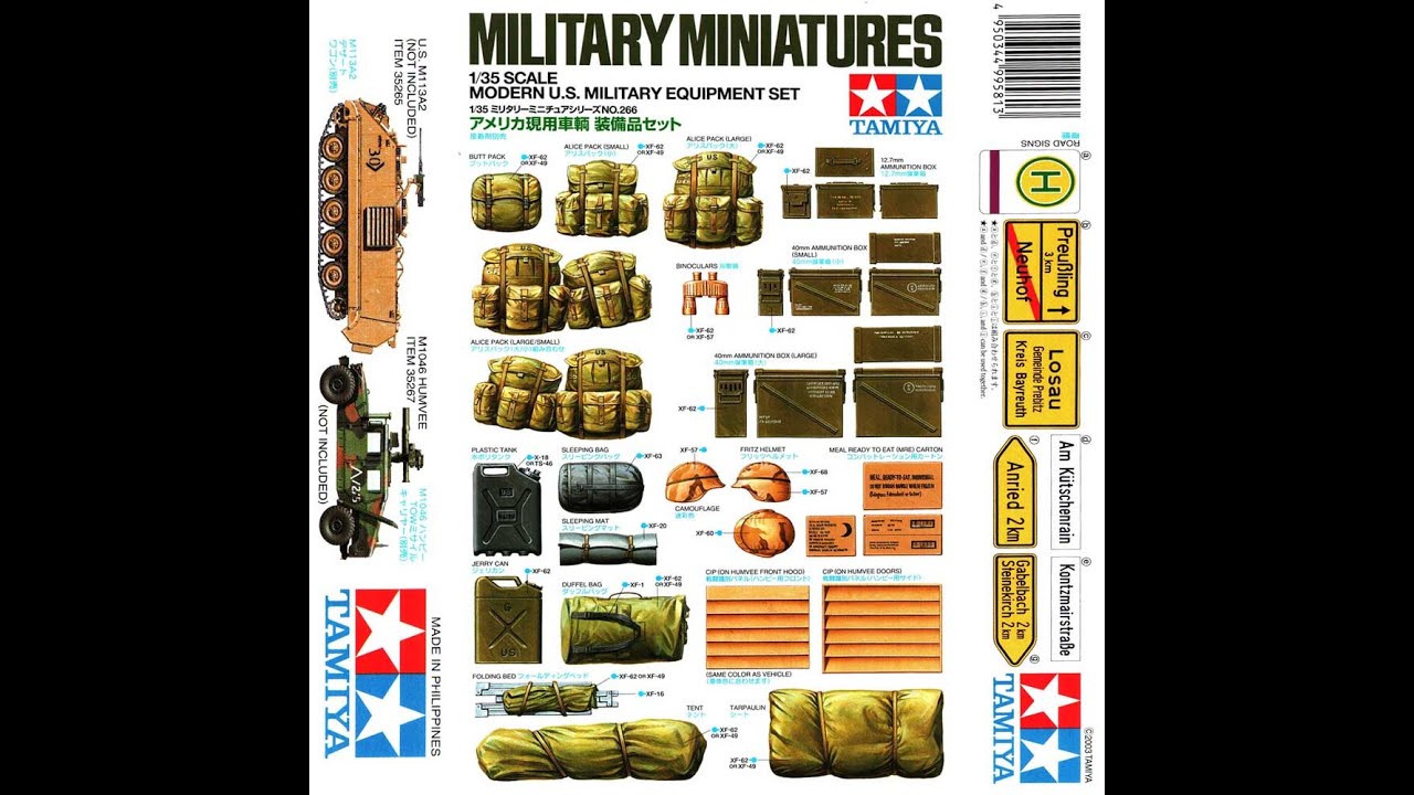 Tamiya 35266 Modern US Military Equipment Set. - Unboxing: zawartość pudełka i pierwsze wrażenia.