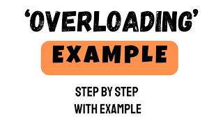 Example of Function Overloading ? | Example of Method Overloading |Overloading Example