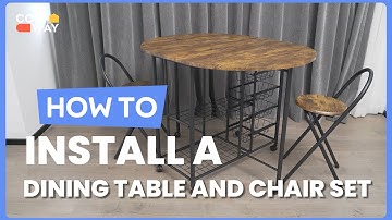How to Install the 3 Pieces Folding Dining Table and Chair Set | KC55680 #costway #howto