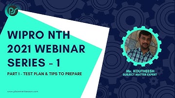 Wipro NLTH 2021 Webinar Series - 1 | Test Plan, Tips to Prepare