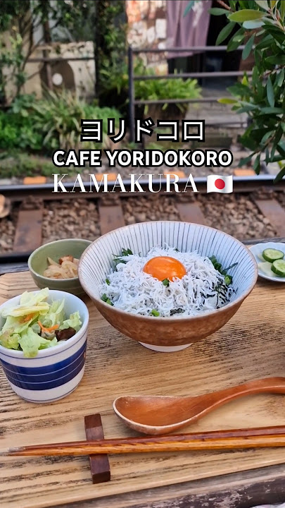 Cafe Yoridokoro, Kamakura Japan 🇯🇵🚃🍱 #shorts #japan #kamakura